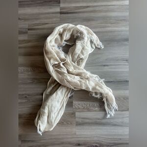 Mersea Tan Linen Boho Scarf